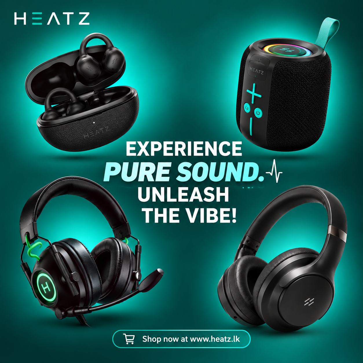 HEATZ earbuds, speakers and headphones